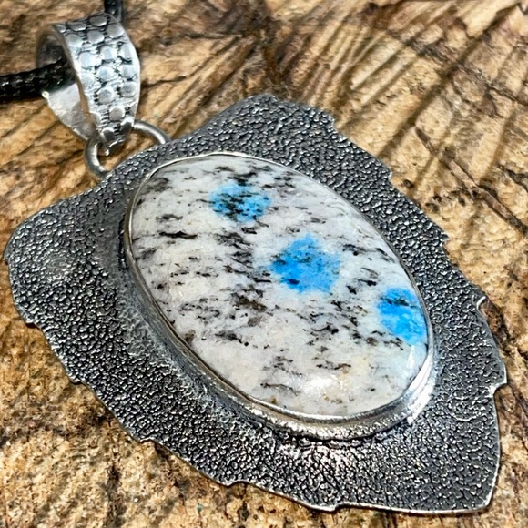 Raindrops K2 Azurite Pendant 2 1/2” - Picture 8 of 14